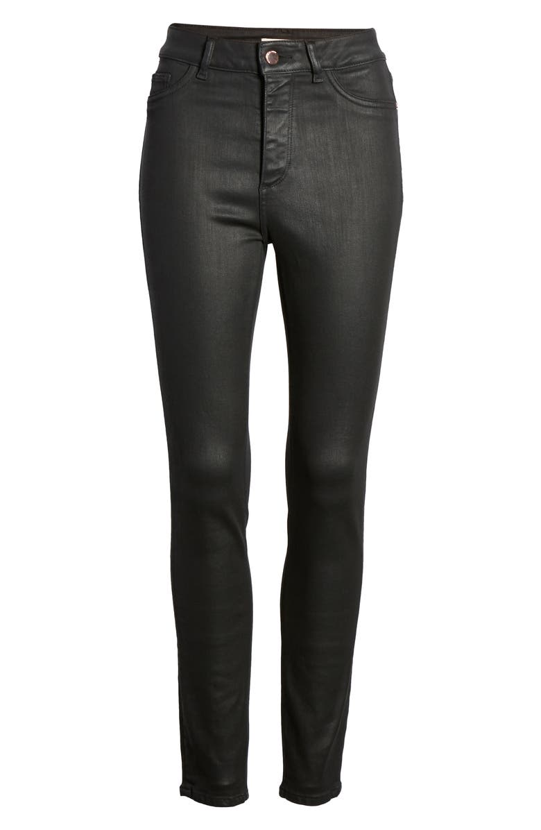 DL1961 x Marianna Hewitt Instasculpt Farrow High Waist Ankle Coated Skinny Jeans, Alternate, color,