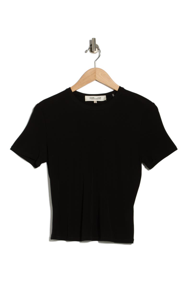 Crewneck Crop T-Shirt, Alternate, color, BLACK