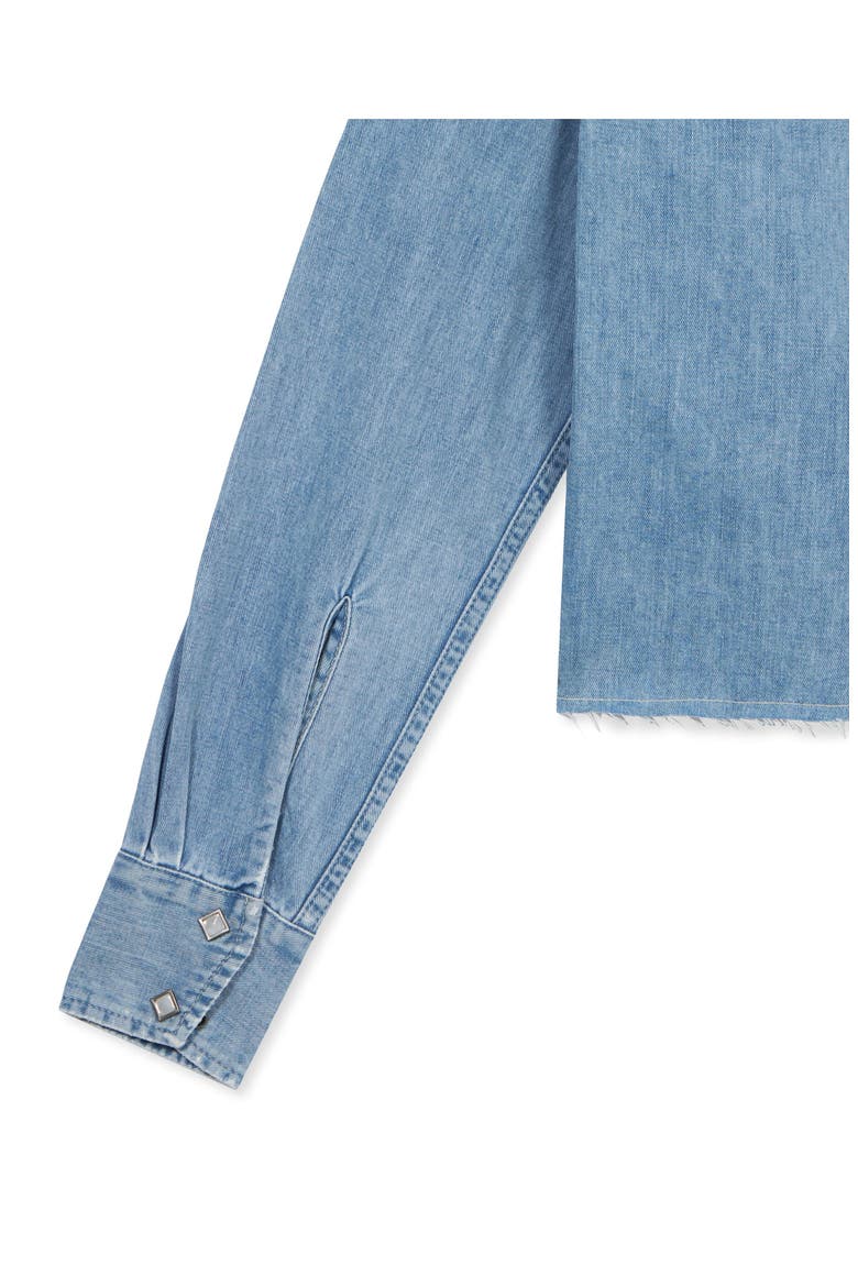 Caracas Bleach Wash Denim Shirt, Alternate, color, PALE BLUE