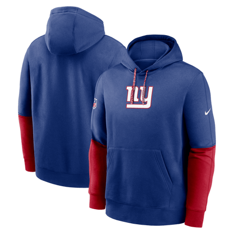 Men's Nike Royal New York Giants 2024 Sideline Club Pullover Hoodie
