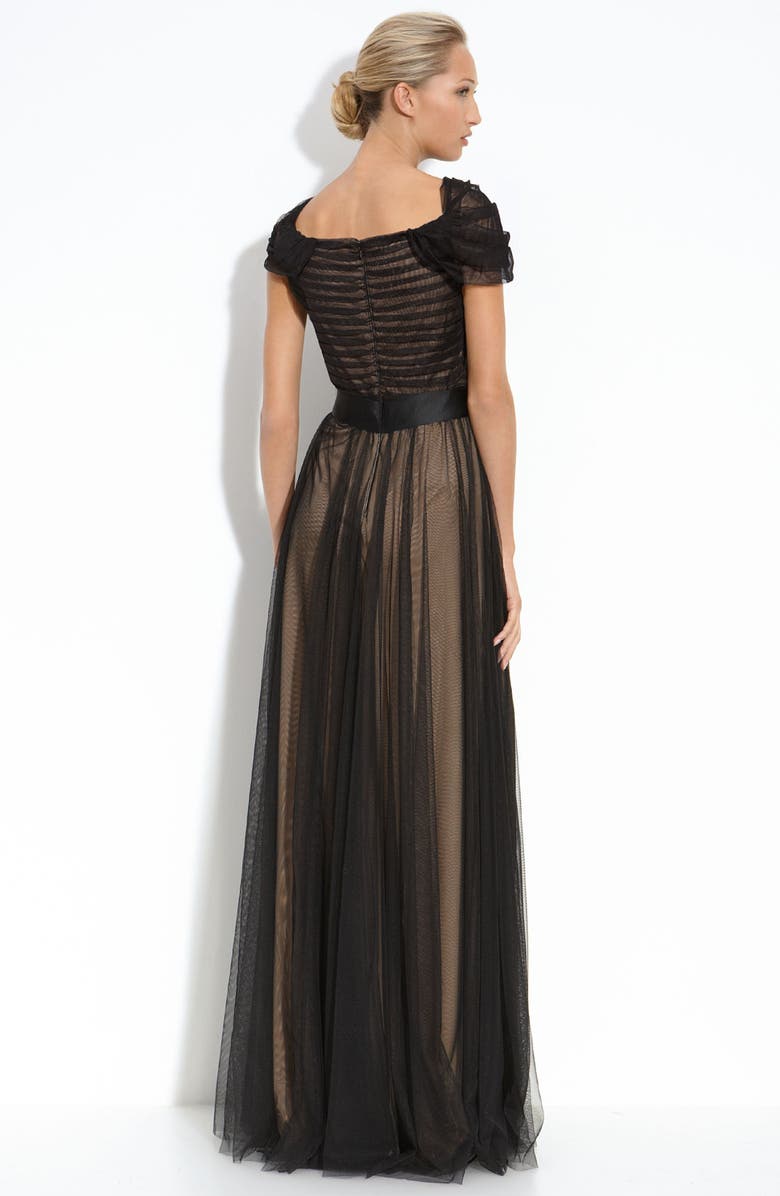 Tadashi Shoji Tulle Overlay Gown, Alternate, color,