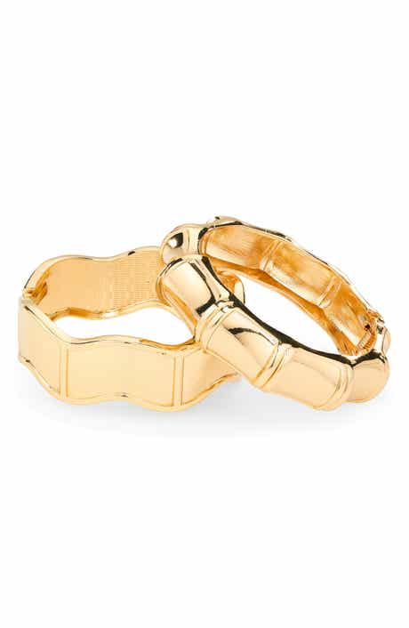 NATASHA Set of 2 Textured Bracelets