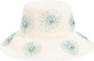 KARL LAGERFELD PARIS Floral Crochet Bucket Hat