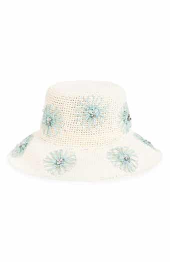 KARL LAGERFELD PARIS Floral Crochet Bucket Hat