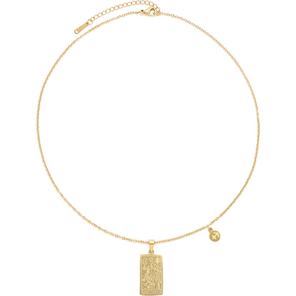 Petit Moments What's Your Sign Zodiac Pendant Necklace In Gold