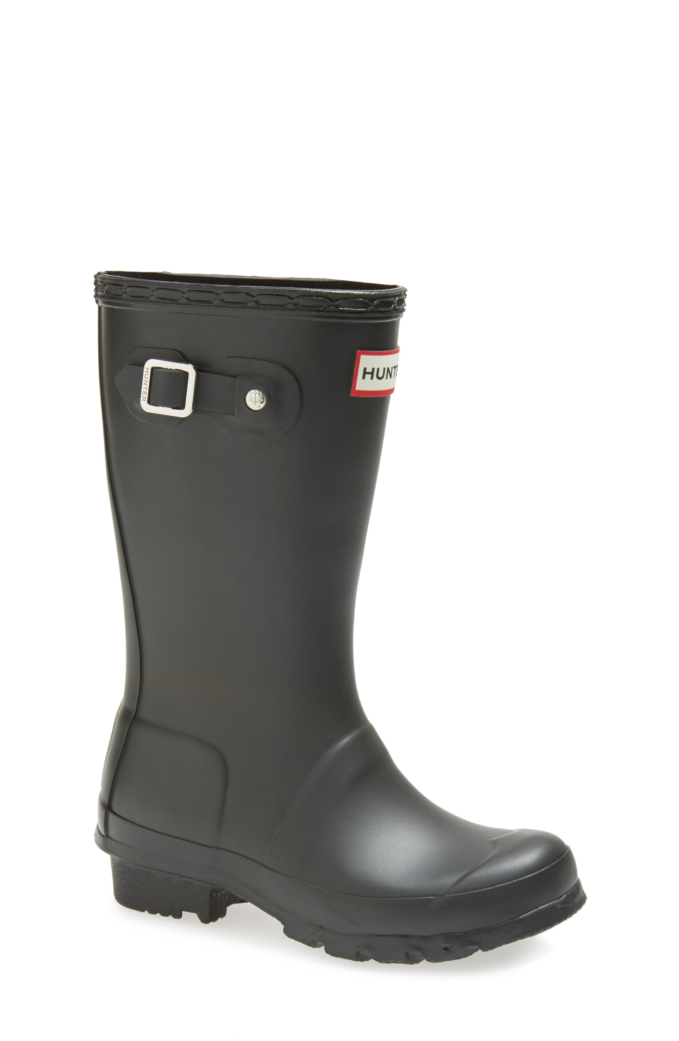 Hunter Kids' Original Rain Boot, Alternate, color, Black