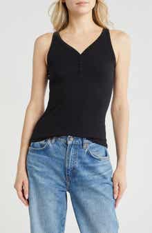 Melrose and Market Ribbed Henley Tank