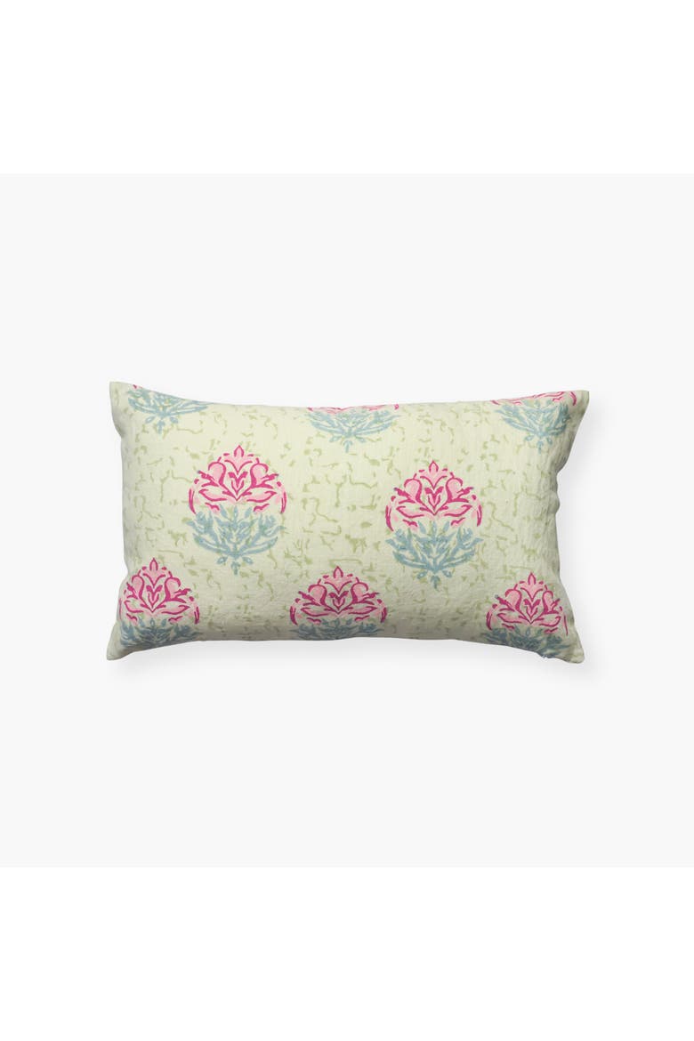 Vana - Lumbar Pure Linen Throw Pillow Cover, Main, color, Aloe Green
