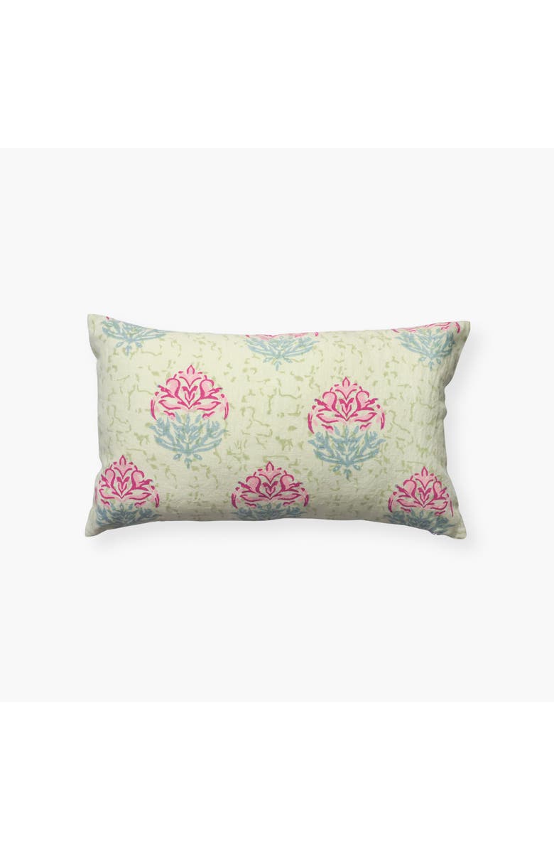 Banyan & Birch Vana - Lumbar Pure Linen Throw Pillow Cover, Main, color, Aloe Green