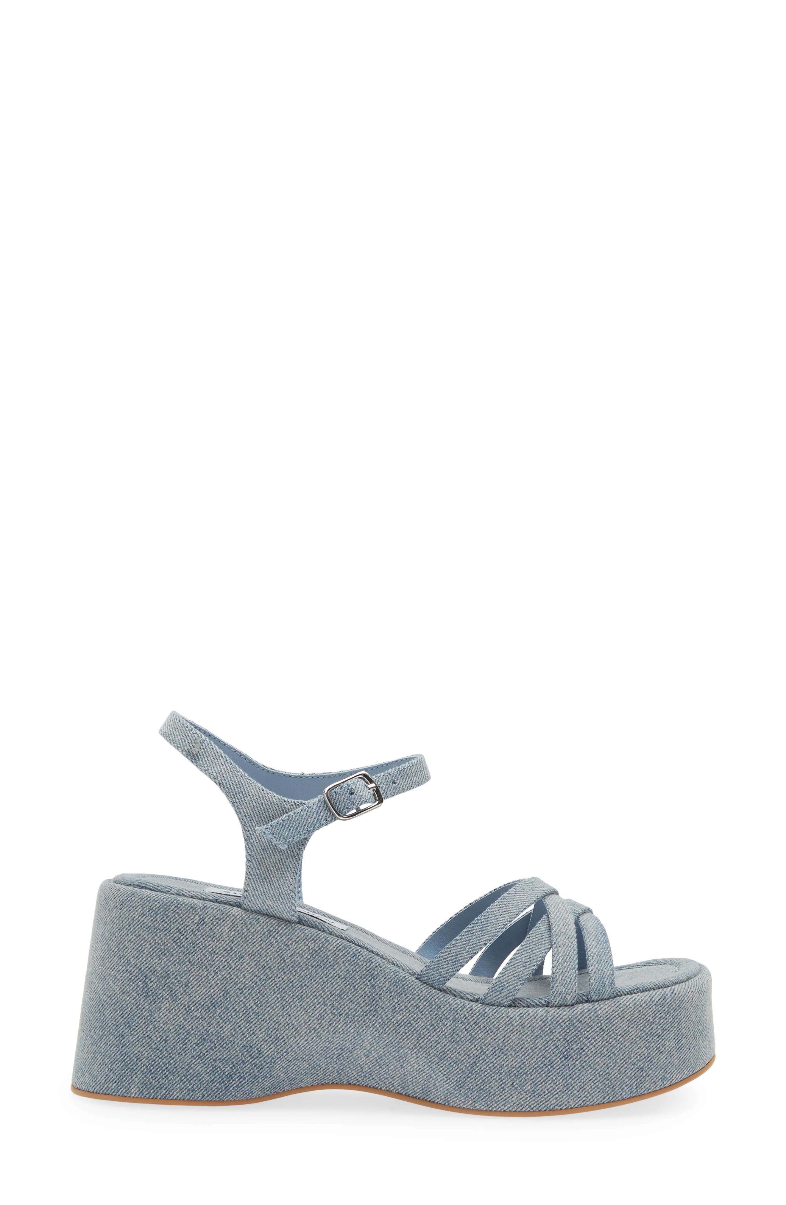 Crazy Platform Sandal, Alternate, color, DENIM