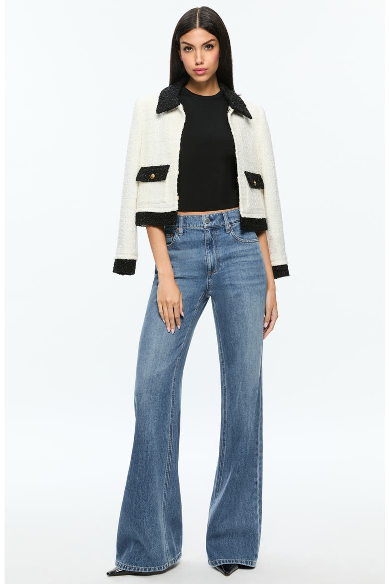 Topher Metallic Tweed Jacket, Alternate, color, OFF WHITE/ BLACK