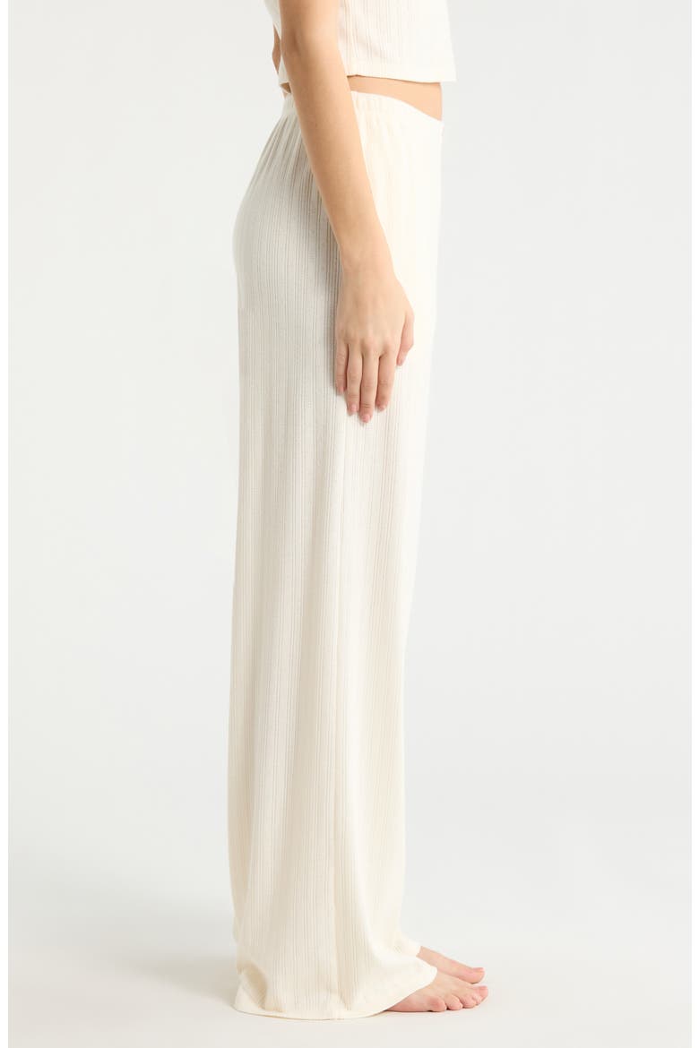 Pointelle Wide Leg Pajama Pants, Alternate, color, TRANQUIL WHITE