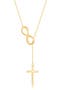 Sterling Silver Infinity & Cross Pendant Necklace