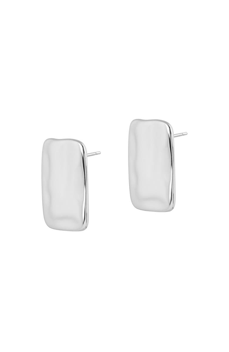 Electric Picks Supermodel 90s Flat Statement Earrings, Main, color, Silver