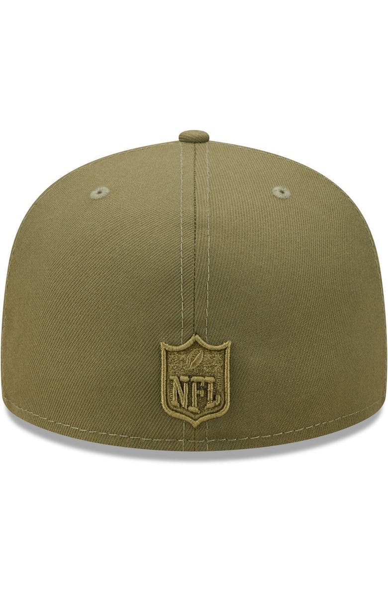 New Era Men's New Era Olive Denver Broncos Color Pack 59FIFTY Fitted Hat, Alternate, color,