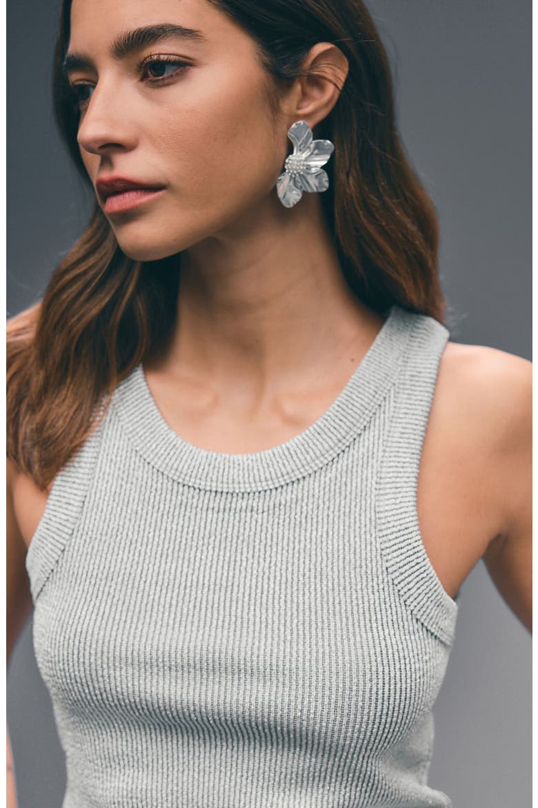 Glitter Tank Top, Alternate, color, SILVER