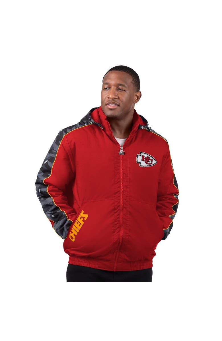 STARTER Men's Starter Red Kansas City Chiefs Thursday Night Gridiron Full-Zip Jacket, Main, color, Red