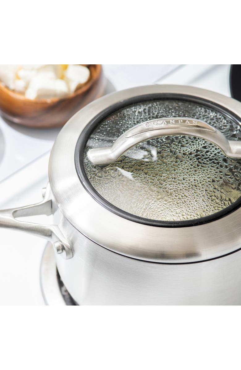 Scanpan CTX 2 Quart Saucepan with Lid, Stainless Steel, Alternate, color, Silver