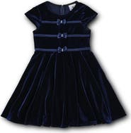 Florence Eiseman Stretch Velvet Dress With Pearls