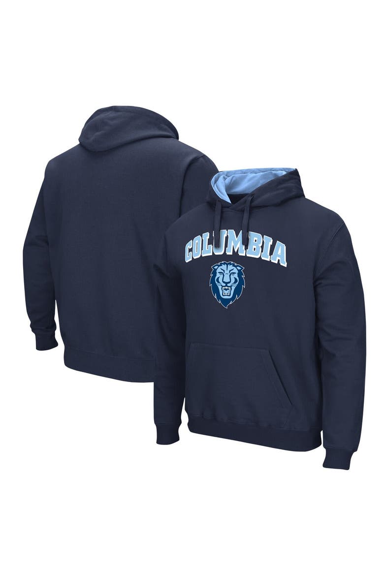 Men's Colosseum  Navy Columbia University Arch & Logo Pullover Hoodie, Main, color, Navy