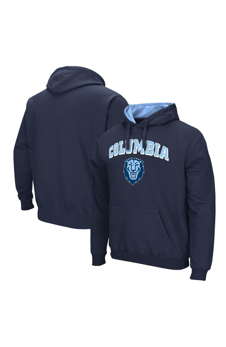 COLOSSEUM Men's Colosseum  Navy Columbia University Arch & Logo Pullover Hoodie, Main, color, Navy
