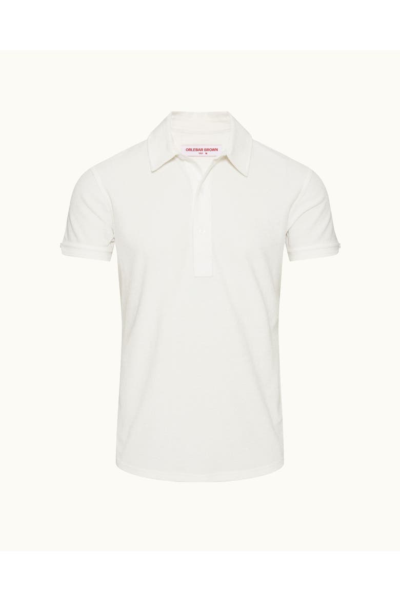Sebastian Towelling Tailored-Fit Polo Shirt, Alternate, color, White