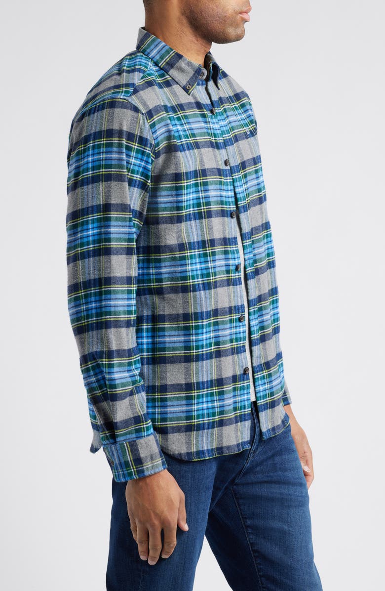 vineyard vines Plaid Stretch Flannel Button-Down Shirt, Alternate, color, 