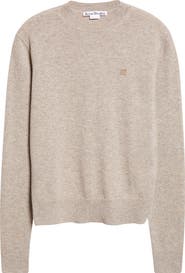 Acne Studios Kalas Core Face Patch Wool & Yak Hair Sweater