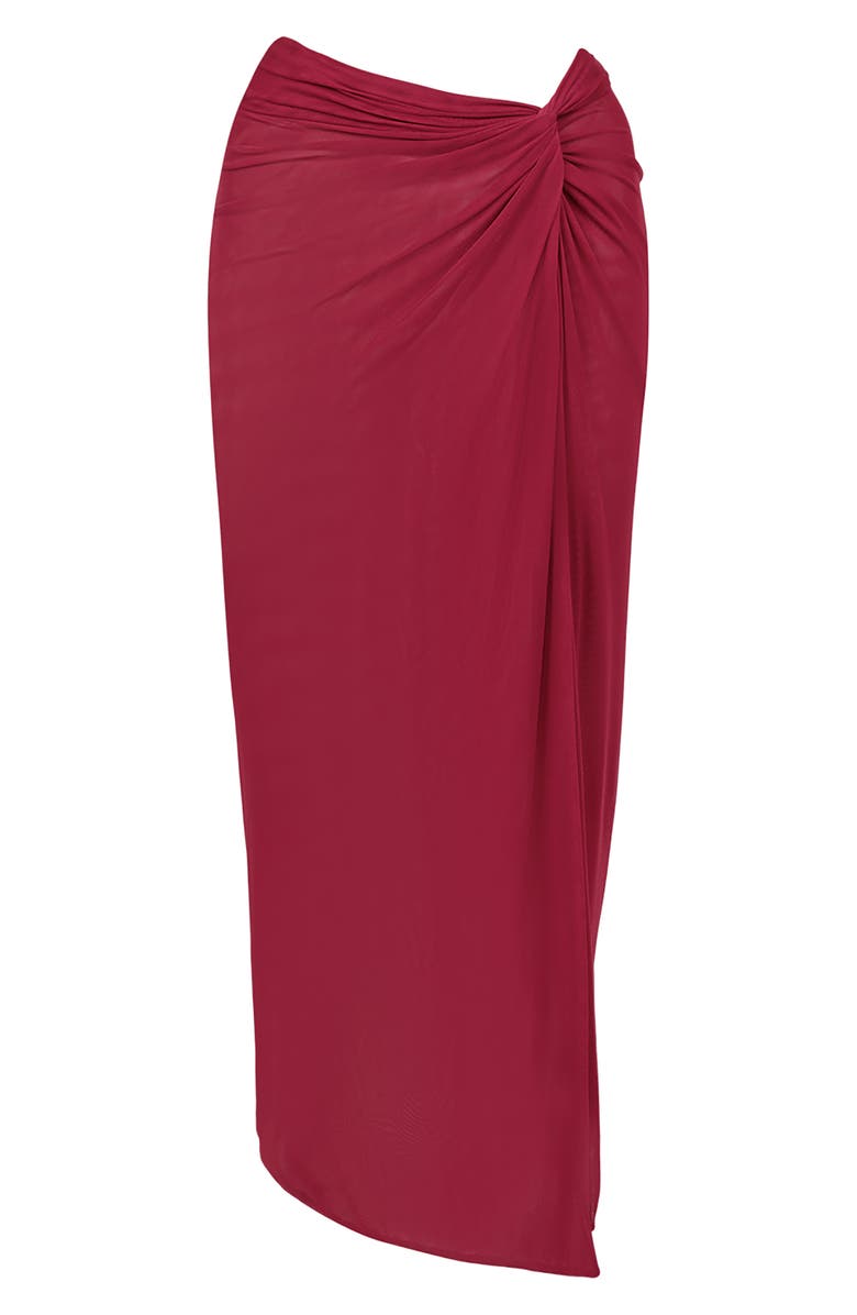 ViX Paula Hermanny Karen Twisted Mesh Cover-Up Skirt, Alternate, color, Pink