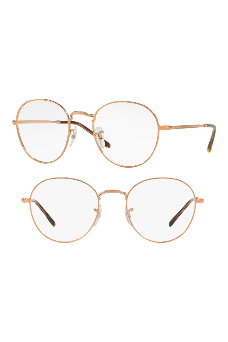 49mm Round Optical Glasses, Main, color, COPPER