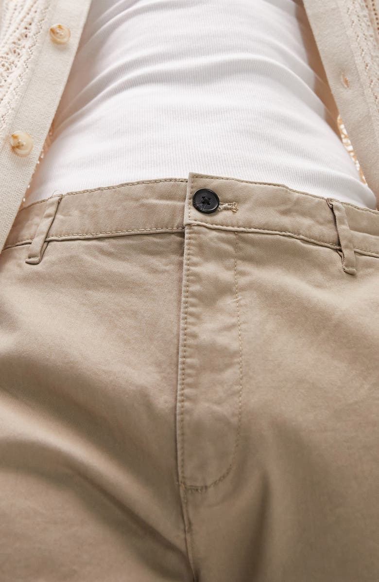 Topman Slim Fit Chino Shorts, Alternate, color, Stone