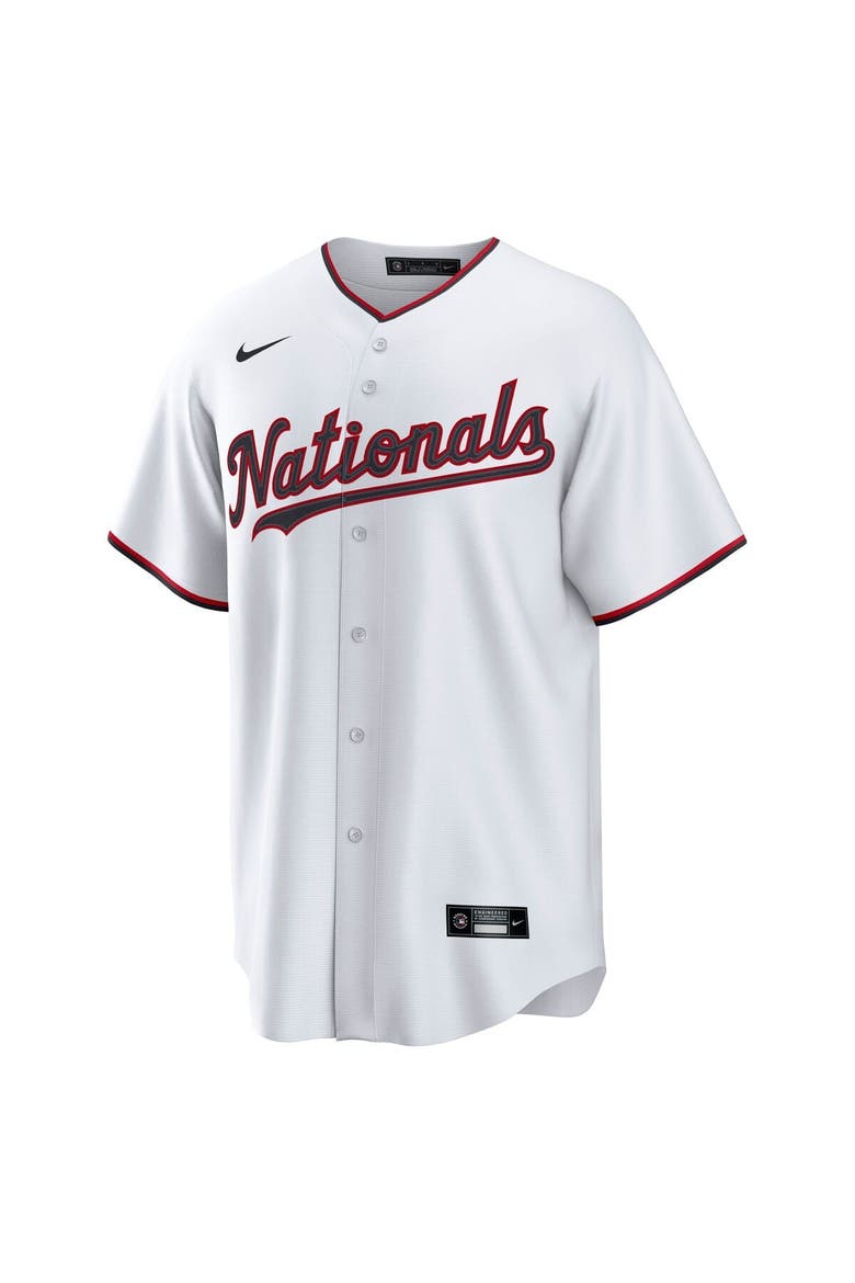 Men's Nike CJ Abrams White Washington Nationals Home Replica Jersey, Alternate, color, White