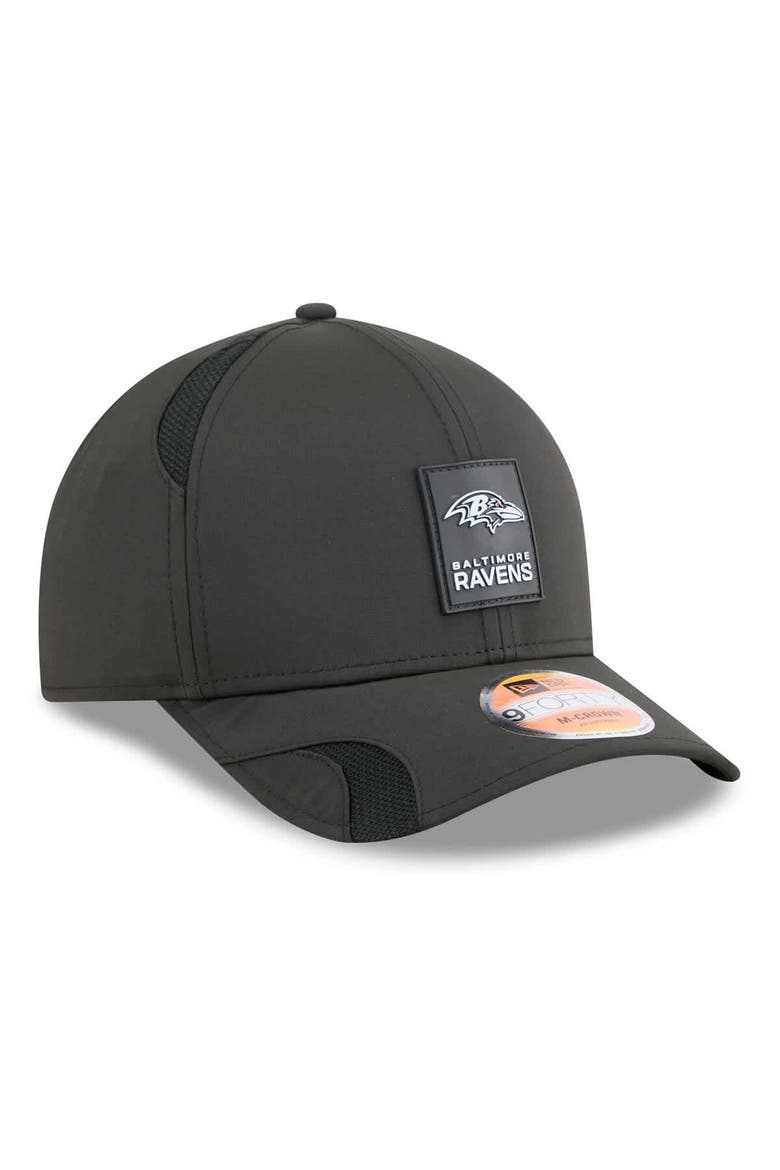 Men's New Era Black Baltimore Ravens 2025 Sideline  M-Crown 9FORTY Adjustable Hat, Alternate, color, Black