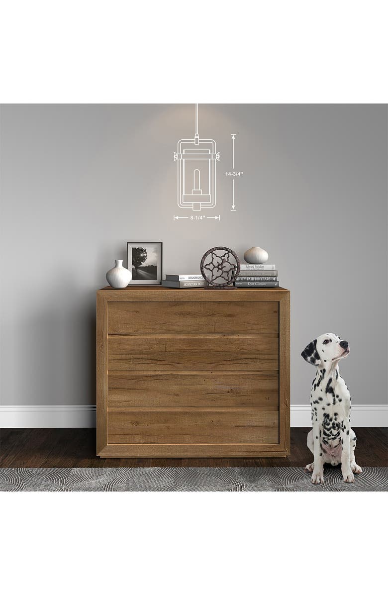 ADDISON AND LANE Orion Industrial Metal & Glass Pendant - Nickel, Alternate, color,