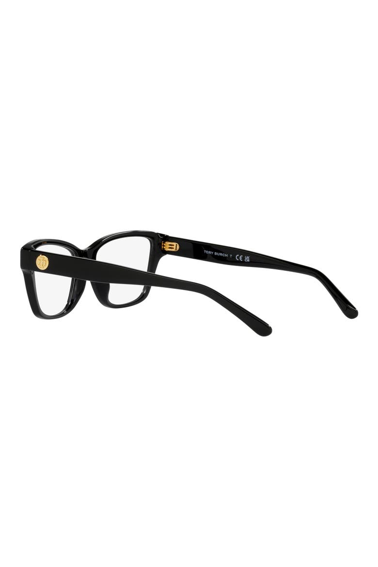 53mm Rectangular Optical Glasses, Alternate, color, BLACK