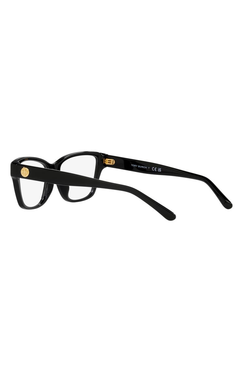 Tory Burch 53mm Rectangular Optical Glasses, Alternate, color,