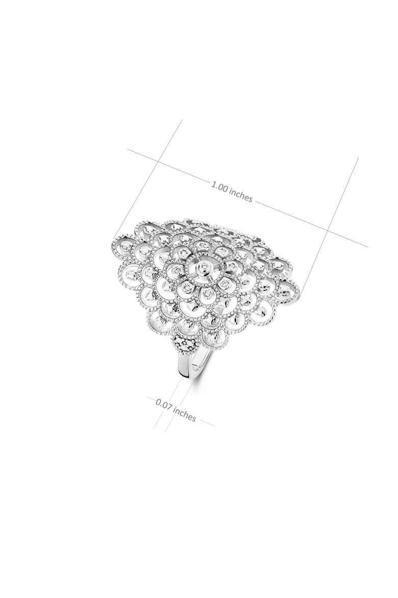 Blessed Diamond Ring | 10 natural diamonds | 925 Sterling Silver | Ring | White Rhodium, Alternate, color, White Rhodium