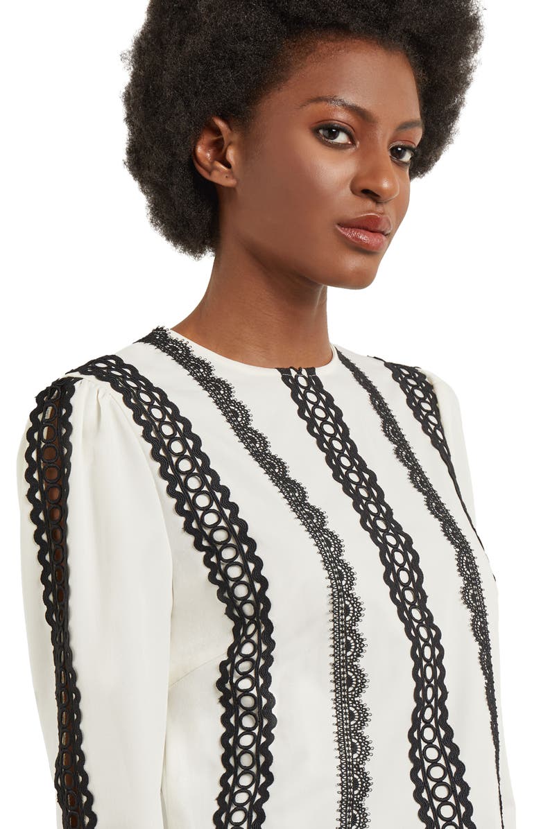 Misook Lace Appliqué Top, Alternate, color, 