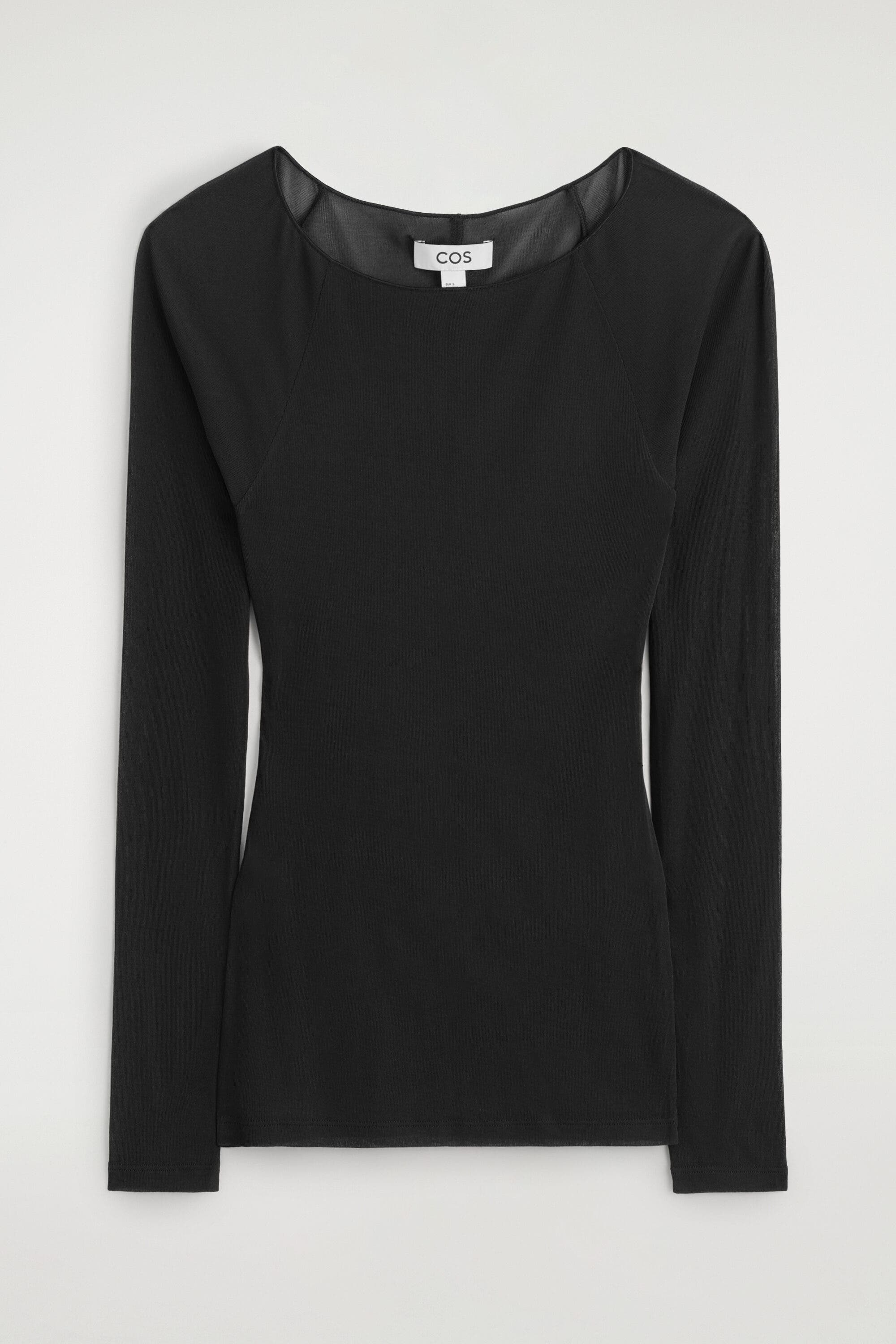 COS Slim Ribbed Silk Top (Women) | Nordstrom