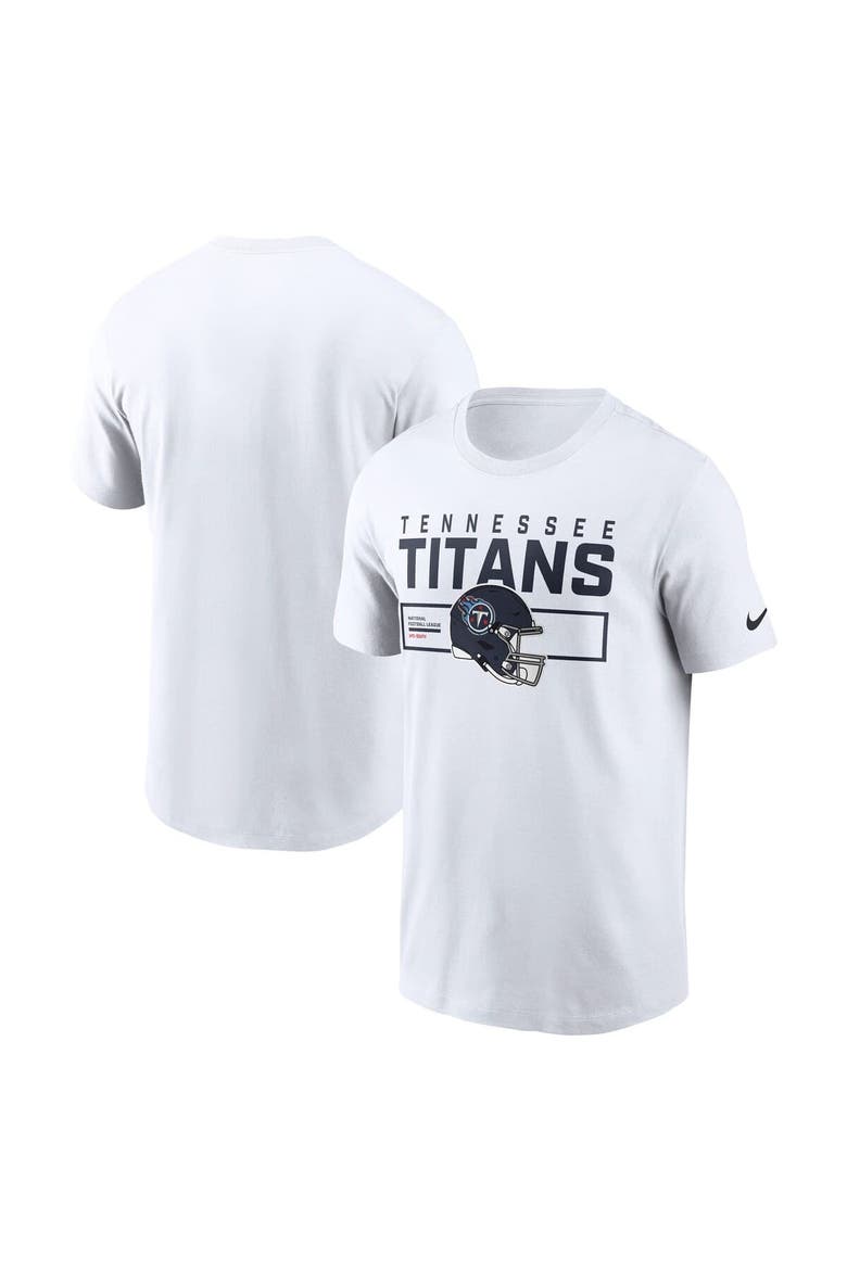 Men's Nike White Tennessee Titans Primetime Helmet Essential T-Shirt, Main, color, White