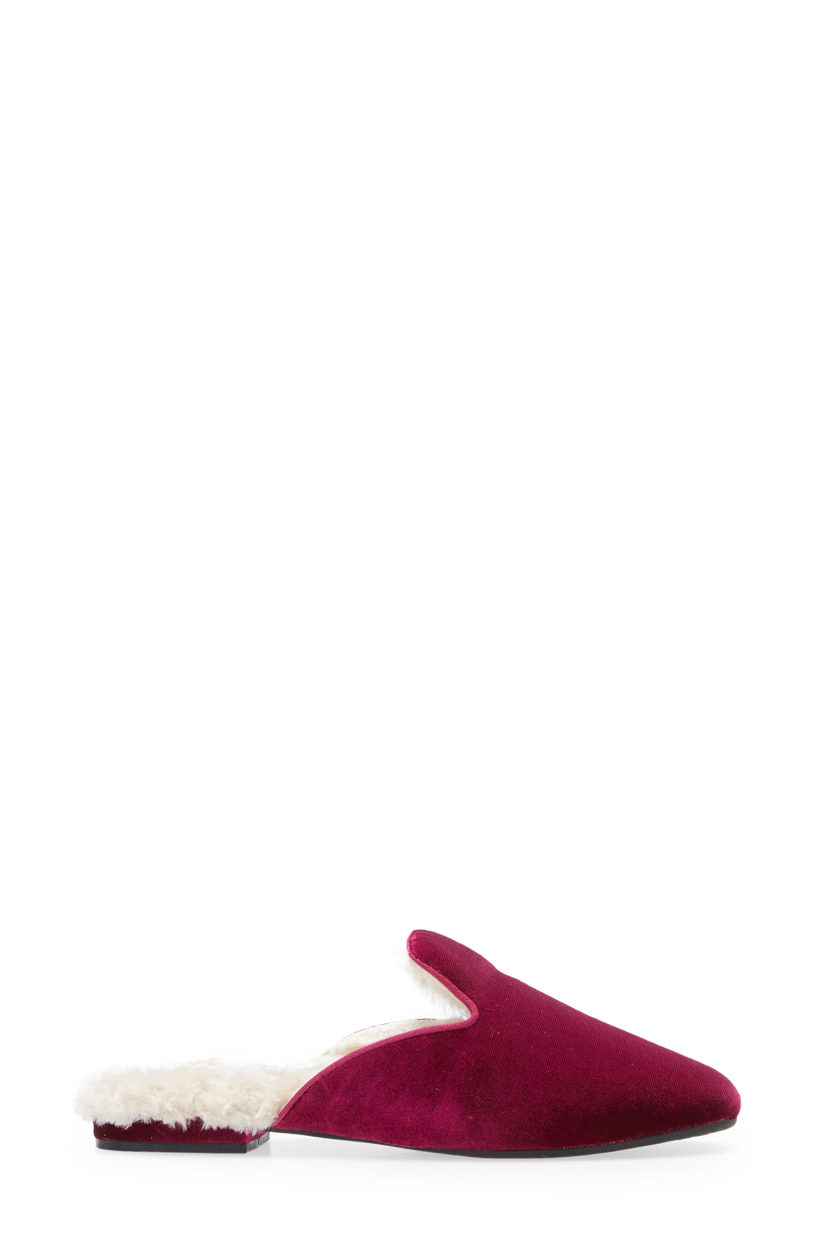 Phoebe Faux Fur Mule, Alternate, color, WILD BERRY FAUX FUR