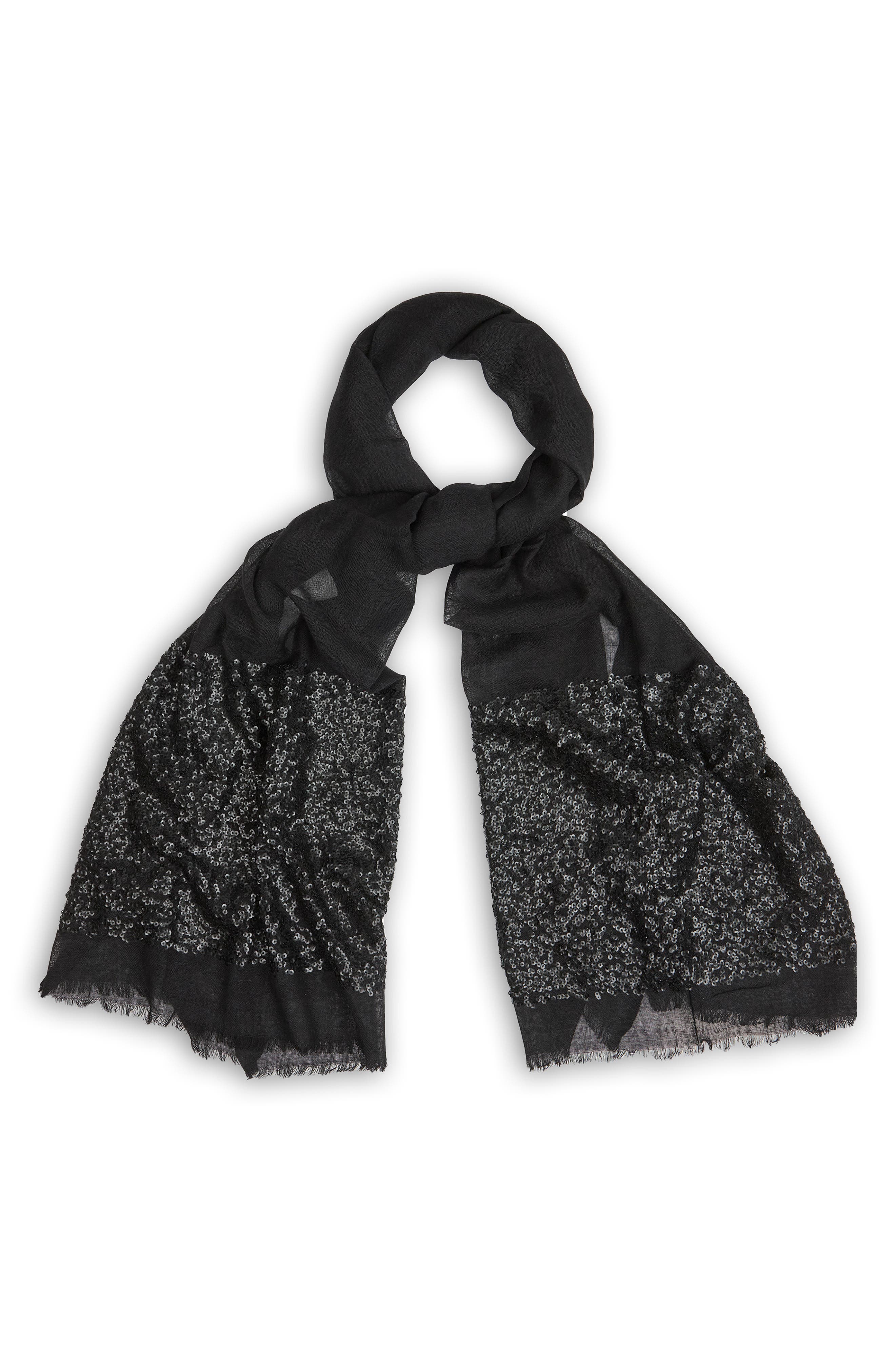 SAACHI Sequin Wool Formal Scarf