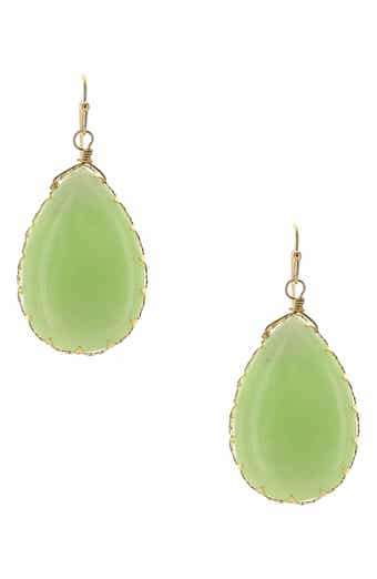OLIVIA WELLES Klara Cabochon Teardrop Earrings