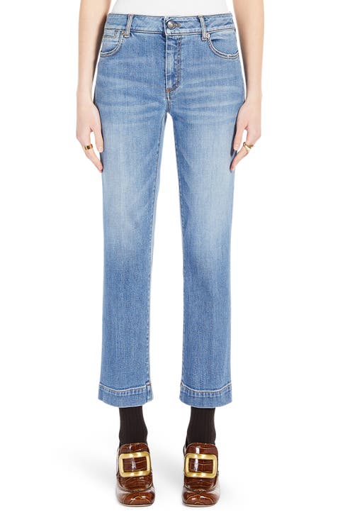 パンツ SPORTMAX Women Straight Pants LEONECO Blue Women's SPORTMAX Pants & Leggings | Nordstrom