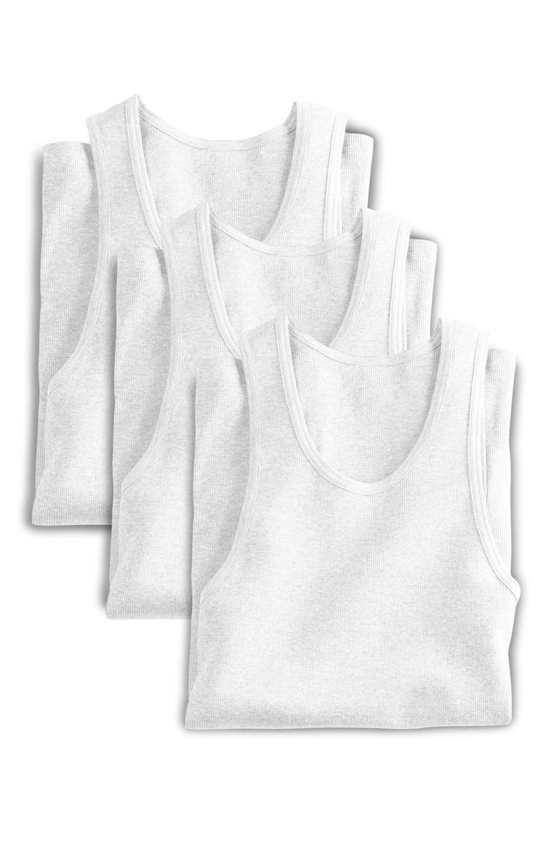 Harbor Bay by DXL 3-Pack Athletic T-Shirts, Alternate, color, White