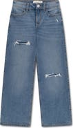 abercrombie kids Kids' Ripped Wide Leg Jeans