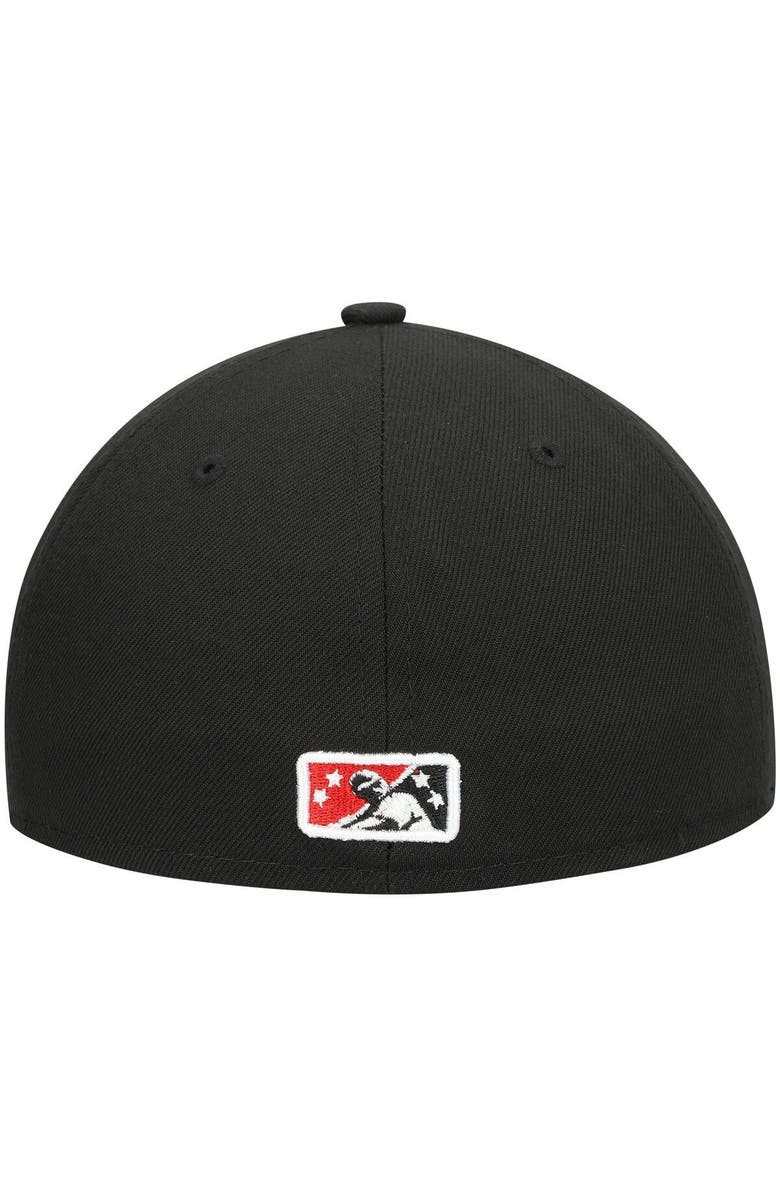 New Era Men's New Era Black Fresno Grizzlies Authentic Collection Road 59FIFTY Fitted Hat, Alternate, color, 