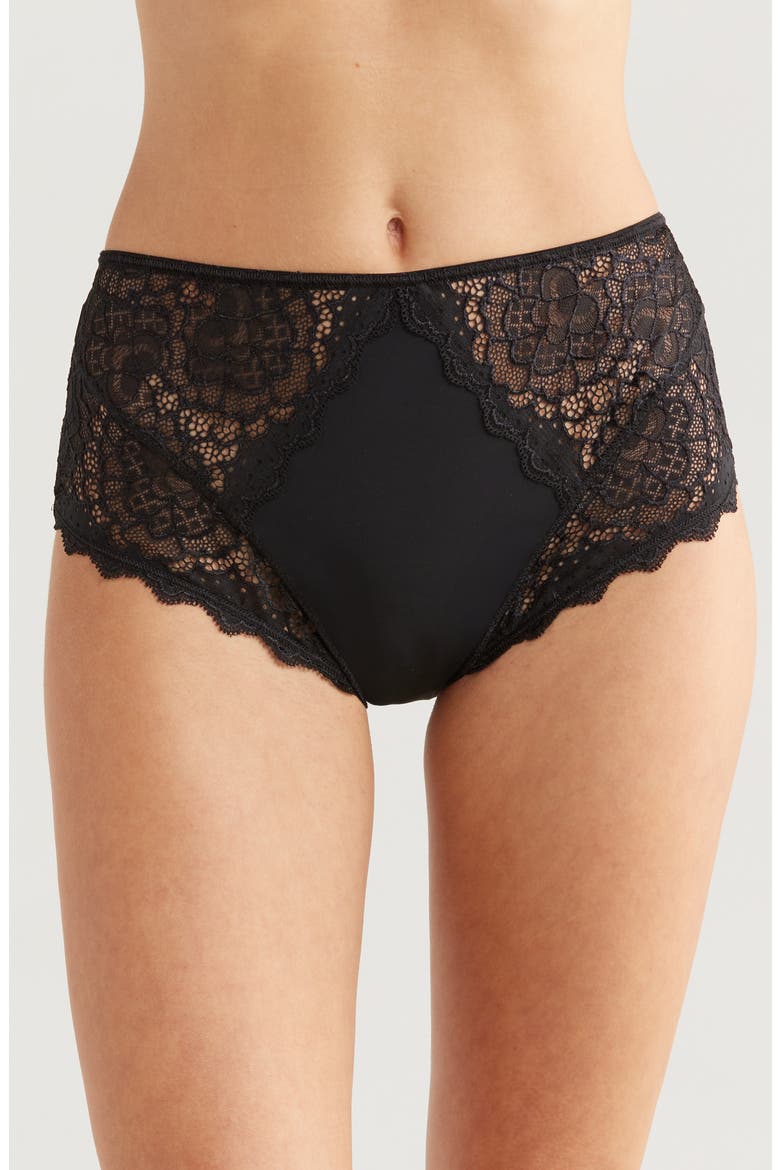 Caresse Retro Briefs, Main, color, BLACK