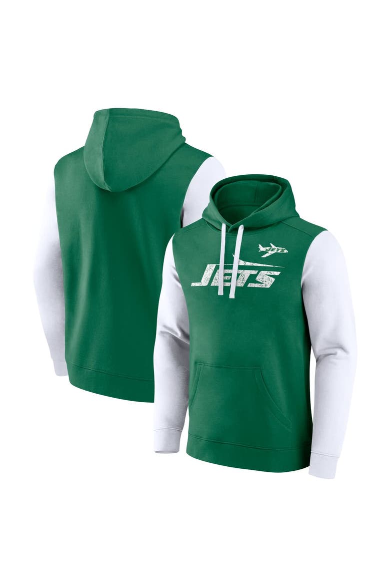 Men's Fanatics Kelly Green New York Jets Fleece Pullover Hoodie, Main, color, Kelly Green