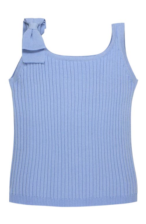 Hope & Henry Girls' Bow Sweater Tank In Cornflower Blue